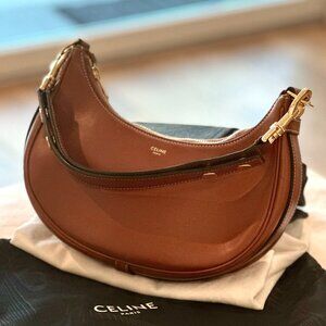 Authentic CELINE Ava Medium Shoulder Bag, luggage brown